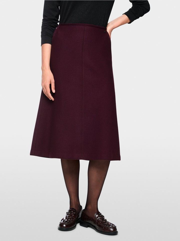 Marc Cain Wollen Midirok – Paars-100% wol<br />Voering: 100% polyester-DAMES ROKKEN-Paars