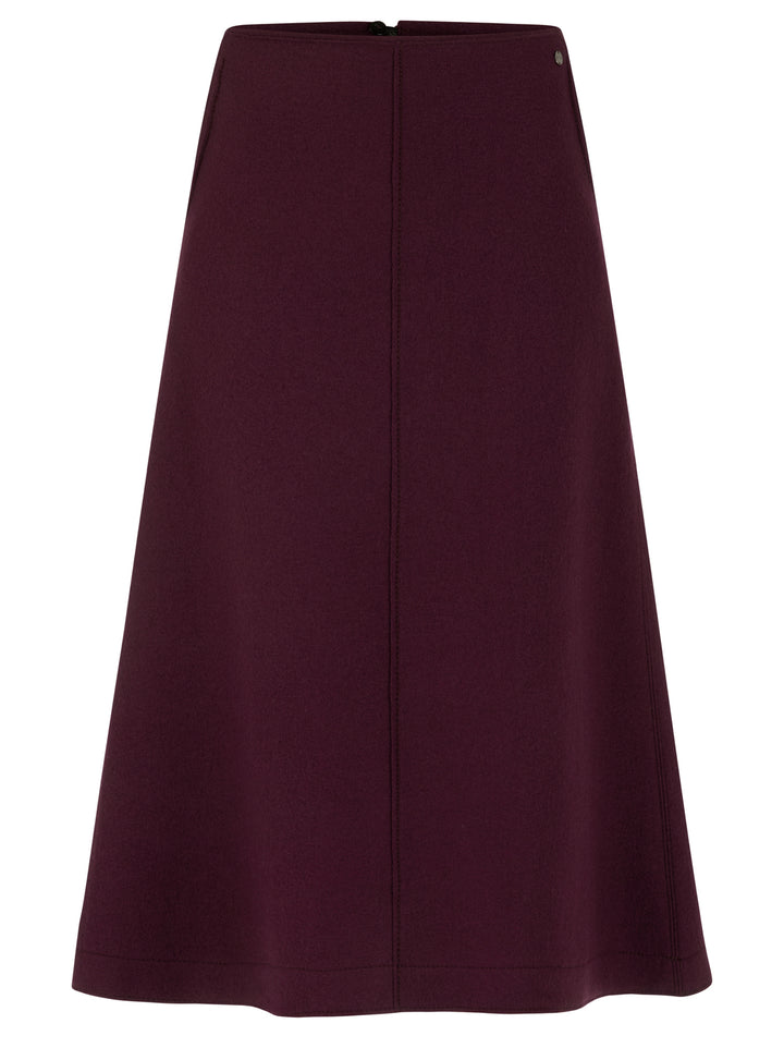 Marc Cain Wollen Midirok – Paars-100% wol<br />Voering: 100% polyester-DAMES ROKKEN-Paars