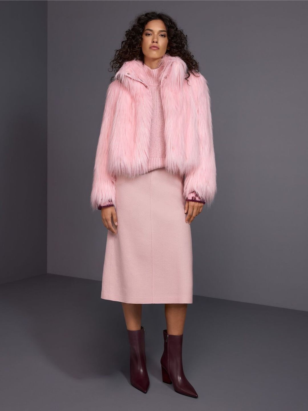 Marc Cain Wollen Midirok – Roze-100% wol<br />Voering: 100% polyester-DAMES ROKKEN-Roze