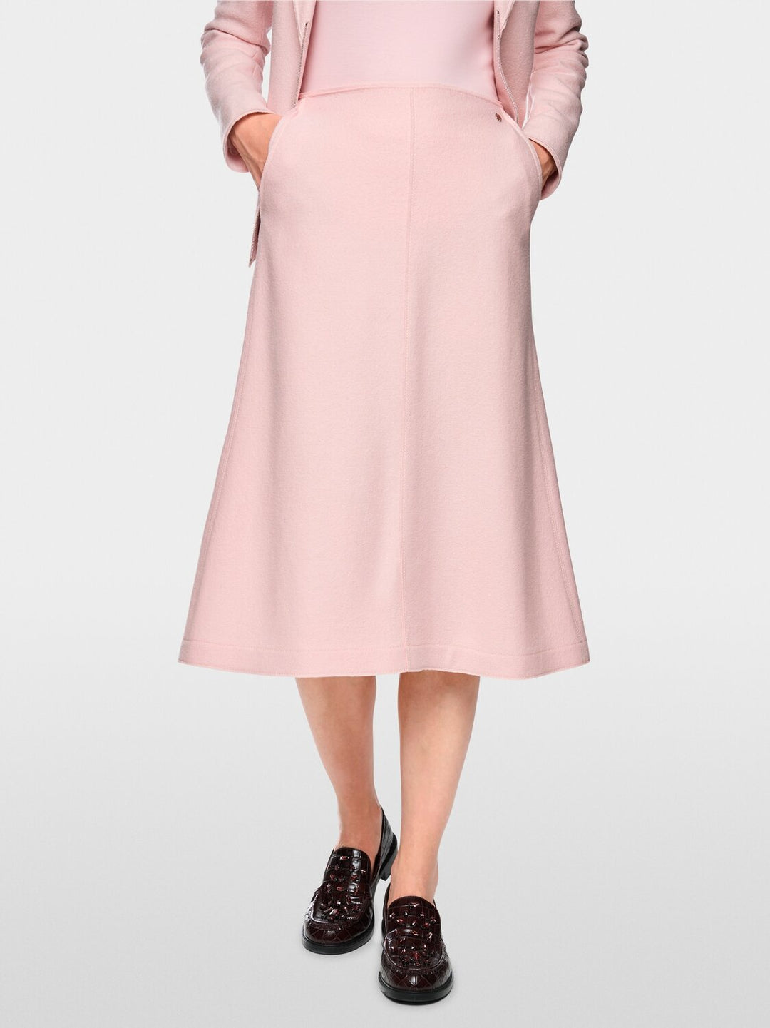 Marc Cain Wollen Midirok – Roze-100% wol<br />Voering: 100% polyester-DAMES ROKKEN-Roze
