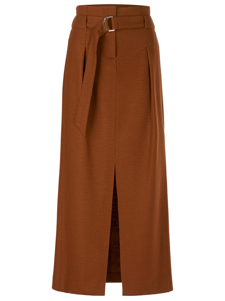 Marc Cain wollen midirok-voering: 100% polyester<br />alg.: 100% wol-DAMES ROKKEN-Bruin