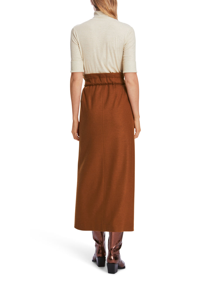 Marc Cain wollen midirok-voering: 100% polyester<br />alg.: 100% wol-DAMES ROKKEN-Bruin