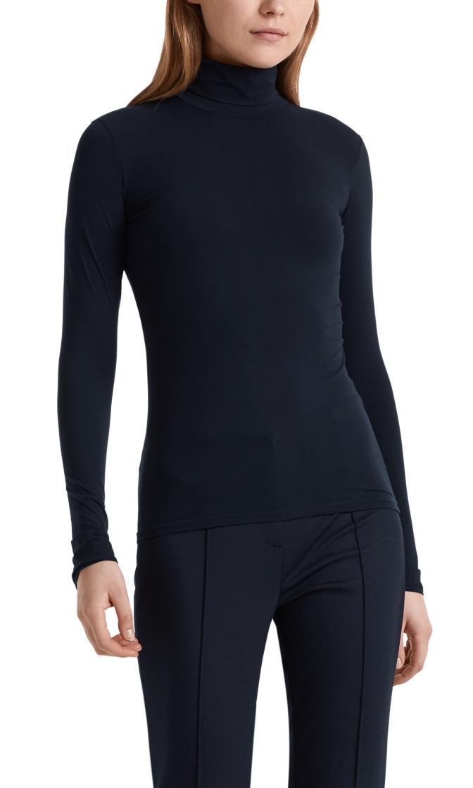 Marc Cain zachte col-alg.: 87% polyamide, 13% elastaan-DAMES TOPS & BLOUSES-Blauw