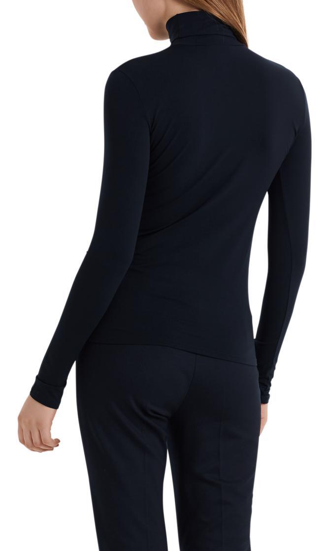 Marc Cain zachte col-alg.: 87% polyamide, 13% elastaan-DAMES TOPS & BLOUSES-Blauw