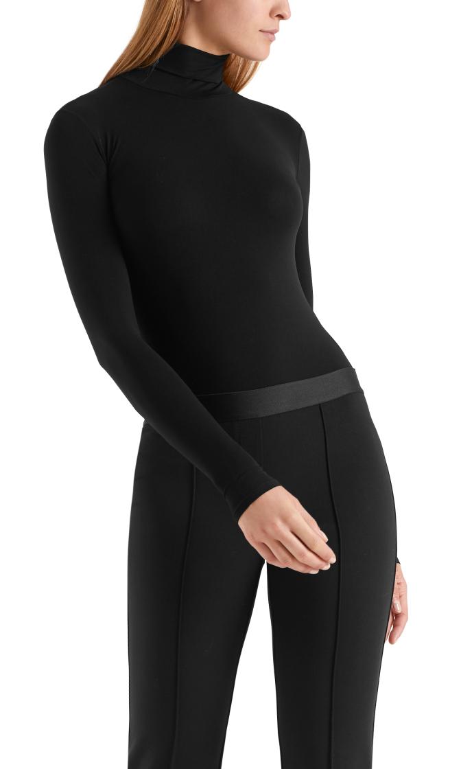 Marc Cain zachte coltrui-alg.: 87% polyamide, 13% elastaan-DAMES TOPS & BLOUSES-Zwart