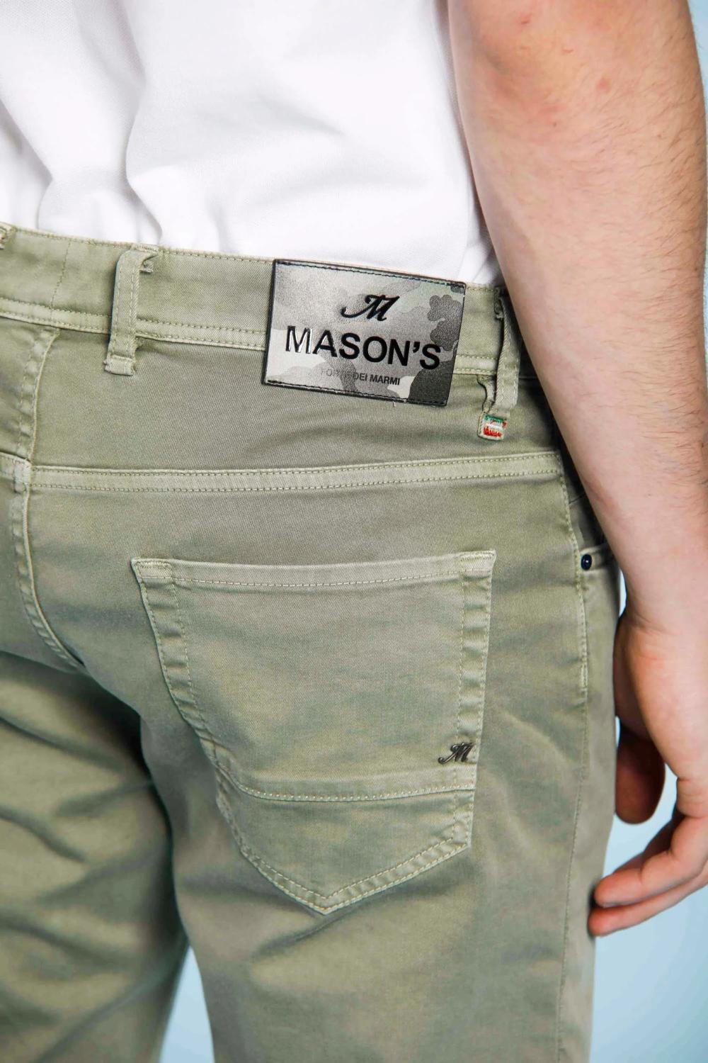 Mason's 5-pocket model HARRIS-88% katoen, 8% polyester, 4% elasthaan-HEREN BROEKEN-Beige