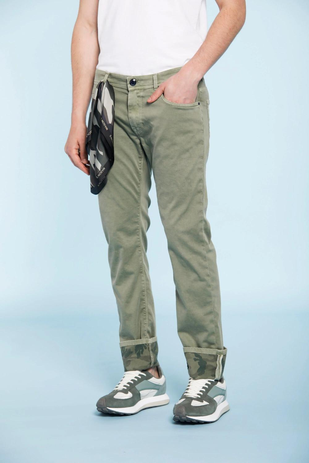 Mason's 5-pocket model HARRIS-88% katoen, 8% polyester, 4% elasthaan-HEREN BROEKEN-Beige