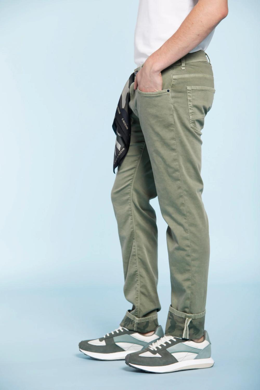 Mason's 5-pocket model HARRIS-88% katoen, 8% polyester, 4% elasthaan-HEREN BROEKEN-Beige