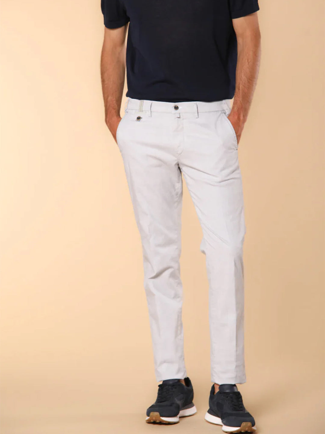 Mason's Torino Prestige chino -52% katoen, 43% lyocell, 5% elasthaan-HEREN BROEKEN-Grijs