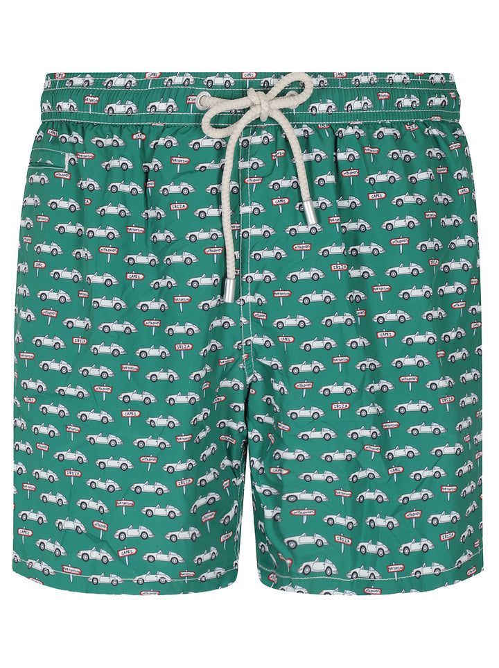 MC2 Saint Barth Road Trip zwembroek – Groen-100% polyester-HEREN BROEKEN-Groen