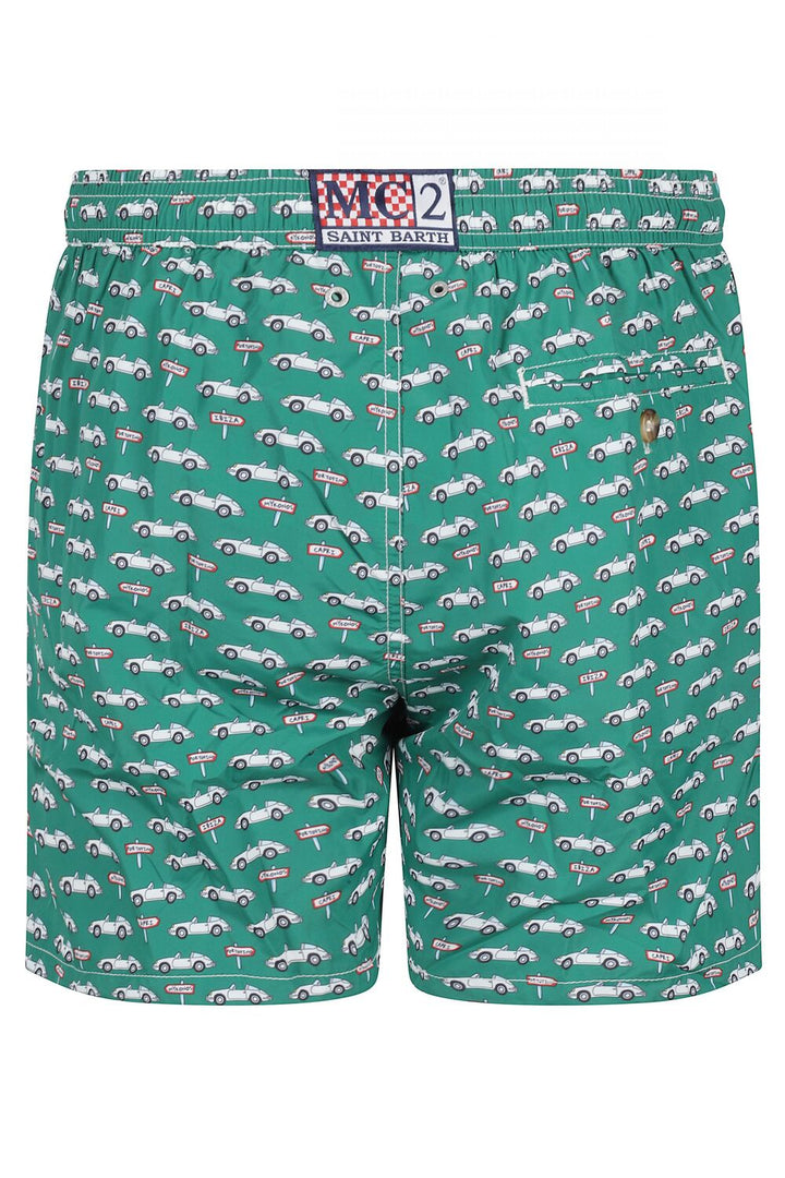 MC2 Saint Barth Road Trip zwembroek – Groen-100% polyester-HEREN BROEKEN-Groen