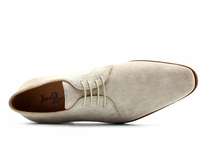 Melik Just2ofus Trouw­schoenen Suède – Beige-HEREN SCHOENEN & RIEMEN-Beige
