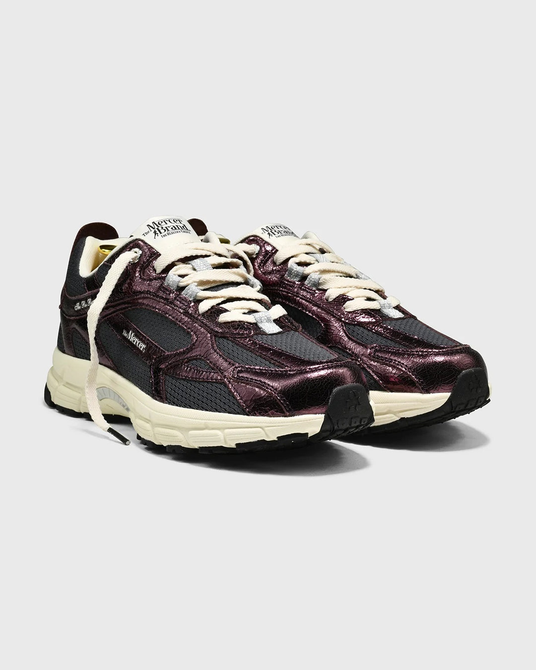 MERCER Re-Run Cracked Sneaker – Grijs-DAMES SCHOENEN-Grijs