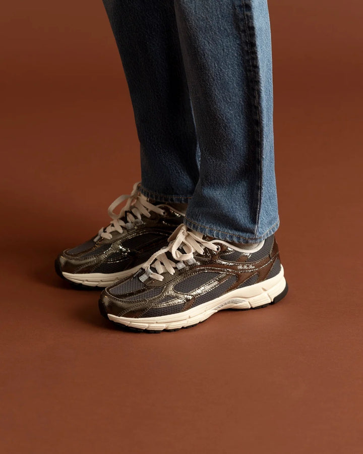 MERCER Re-Run Cracked Sneaker – Groen-DAMES SCHOENEN-Groen