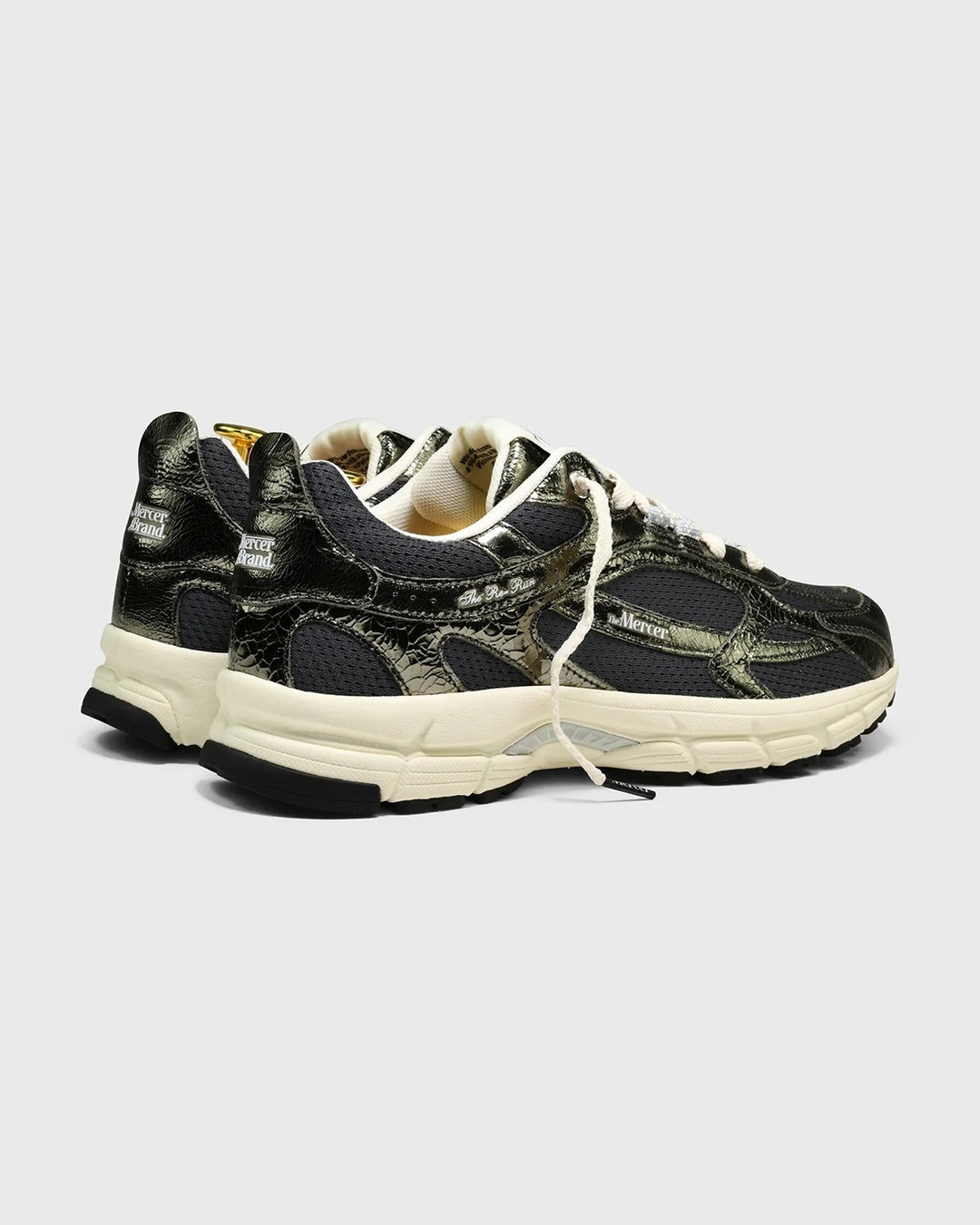 MERCER Re-Run Cracked Sneaker – Groen-DAMES SCHOENEN-Groen