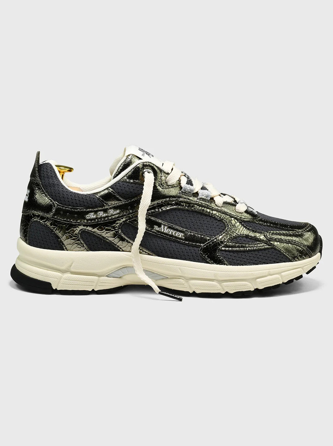 MERCER Re-Run Cracked Sneaker – Groen-DAMES SCHOENEN-Groen
