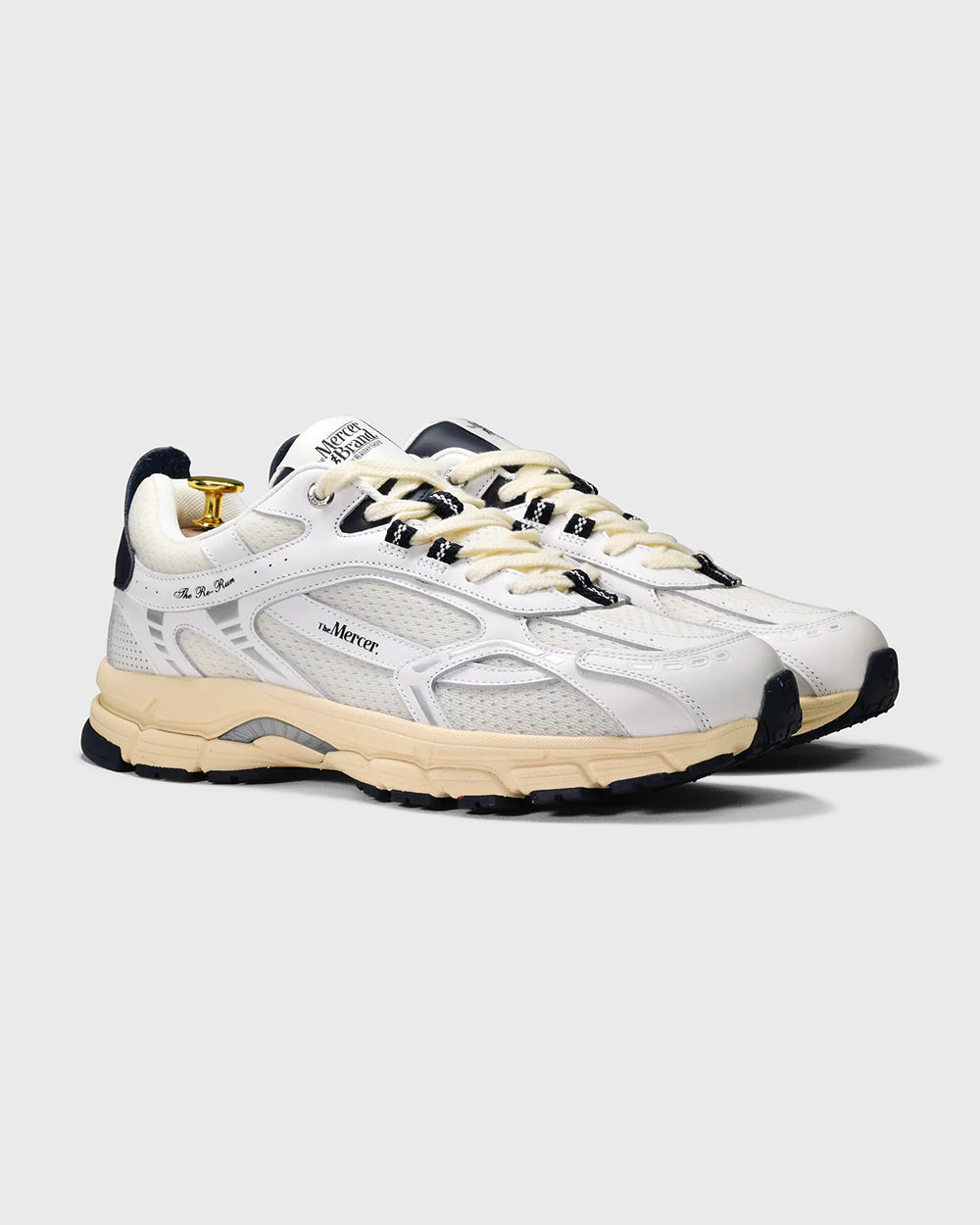 Mercer The Re‑Run Vintage – Wit/Blauw-DAMES SCHOENEN-Wit