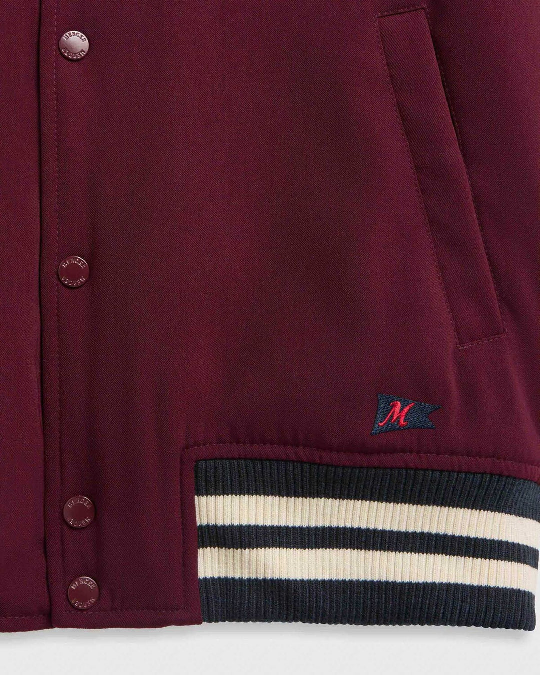 MERCER Varsity Jacket – Rood-96% polyester, 4% elastaan<br />Voering: 100% polyester-HEREN JASSEN & JACKS-Rood