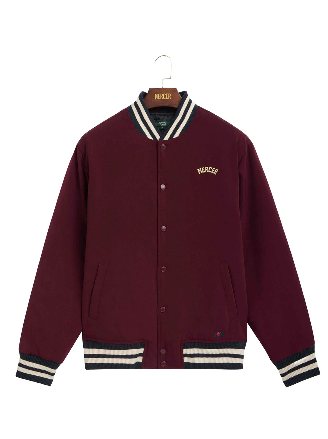 MERCER Varsity Jacket – Rood-96% polyester, 4% elastaan<br />Voering: 100% polyester-HEREN JASSEN & JACKS-Rood