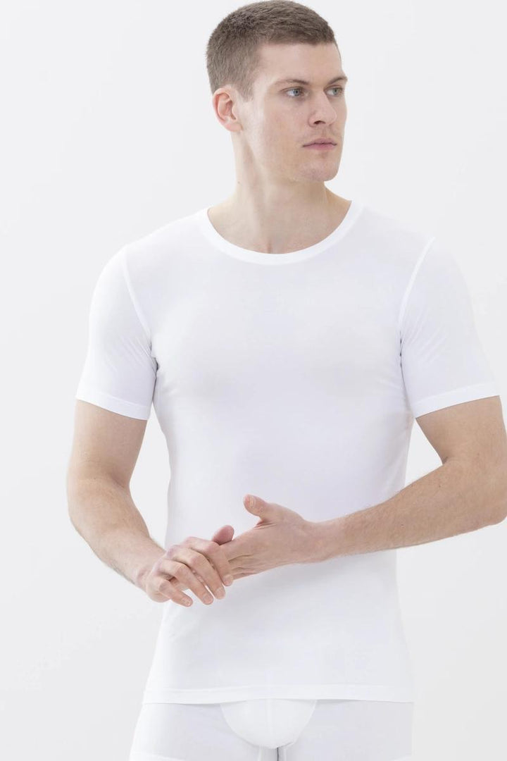 MEY businessclass ronde hals-57% Katoen, 38% Polyester, 5% Elastaan-HEREN ONDER- EN BADMODE-Wit