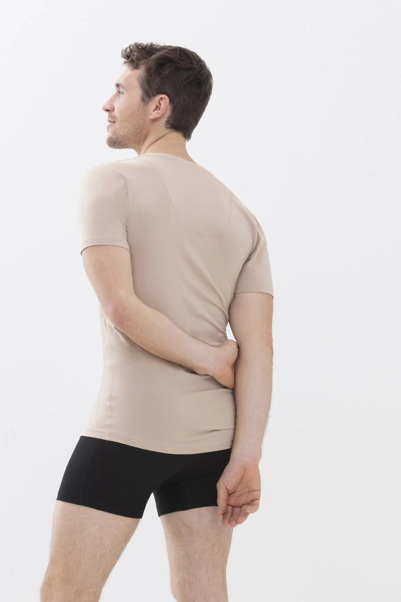 MEY businessclass V-neck beige-57% Katoen, 38% Polyester, 5% Elastaan-HEREN ONDER- EN BADMODE-Beige