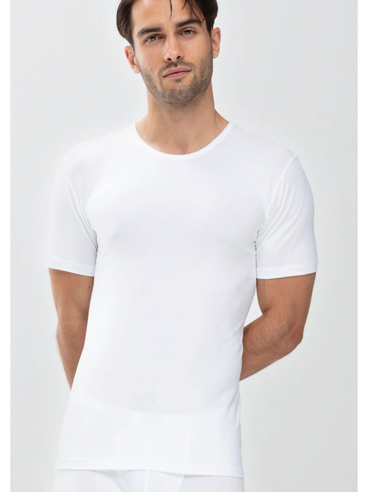 Mey Crew-Neck Shirt – Wit-57% katoen, 38% polyester,5% elastaan-HEREN ONDERMODE-Wit
