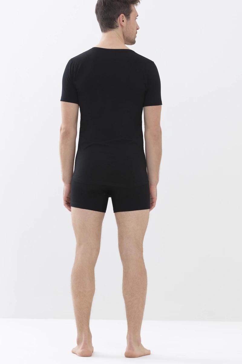 MEY V-neck zwart-57% Katoen, 38% Polyester, 5% Elastaan-HEREN ONDER- EN BADMODE-Zwart
