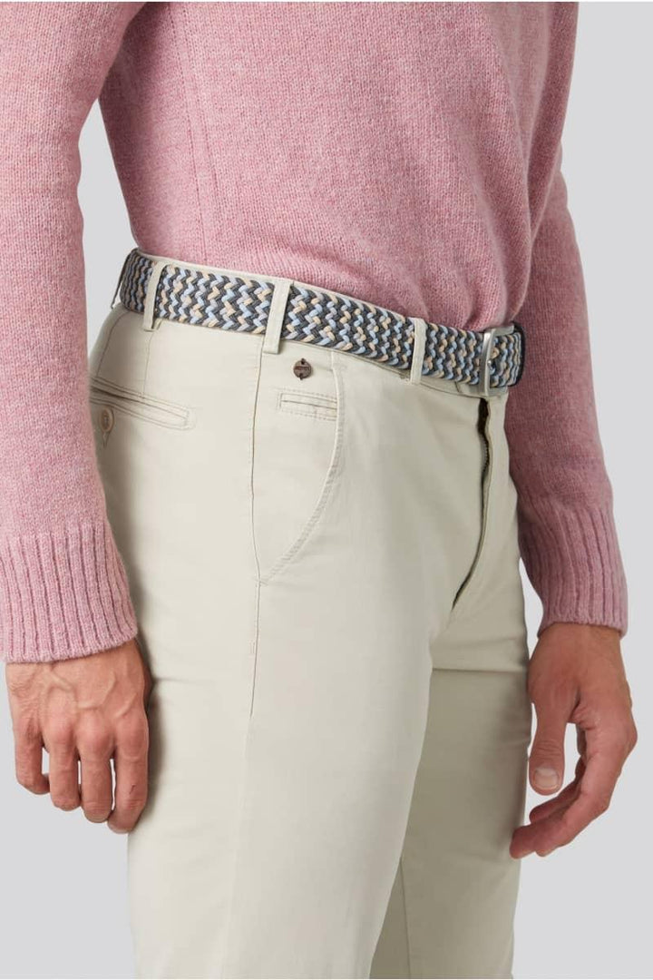 Meyer BONN chino 9-3004-96% katoen, 4% elasthaan-HEREN BROEKEN-Beige