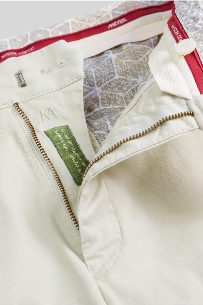 Meyer BONN chino 9-3004-96% katoen, 4% elasthaan-HEREN BROEKEN-Beige
