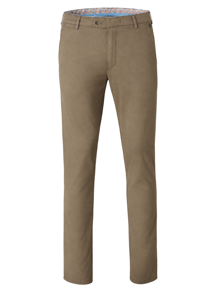 Meyer Bonn Chino 9-3004 – Bruin-78% katoen, 18% lyocell, 4% elastaan-HEREN BROEKEN-Bruin