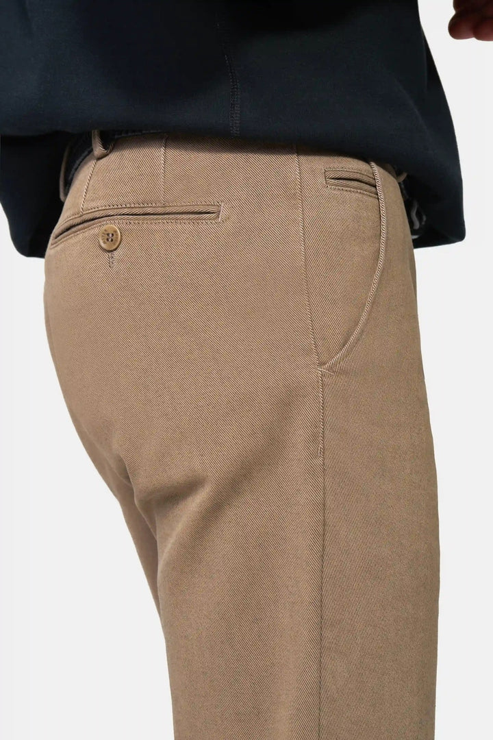 Meyer Bonn Chino – Beige-60% katoen, 38% polyester, 2% Elastaan-HEREN BROEKEN-Beige