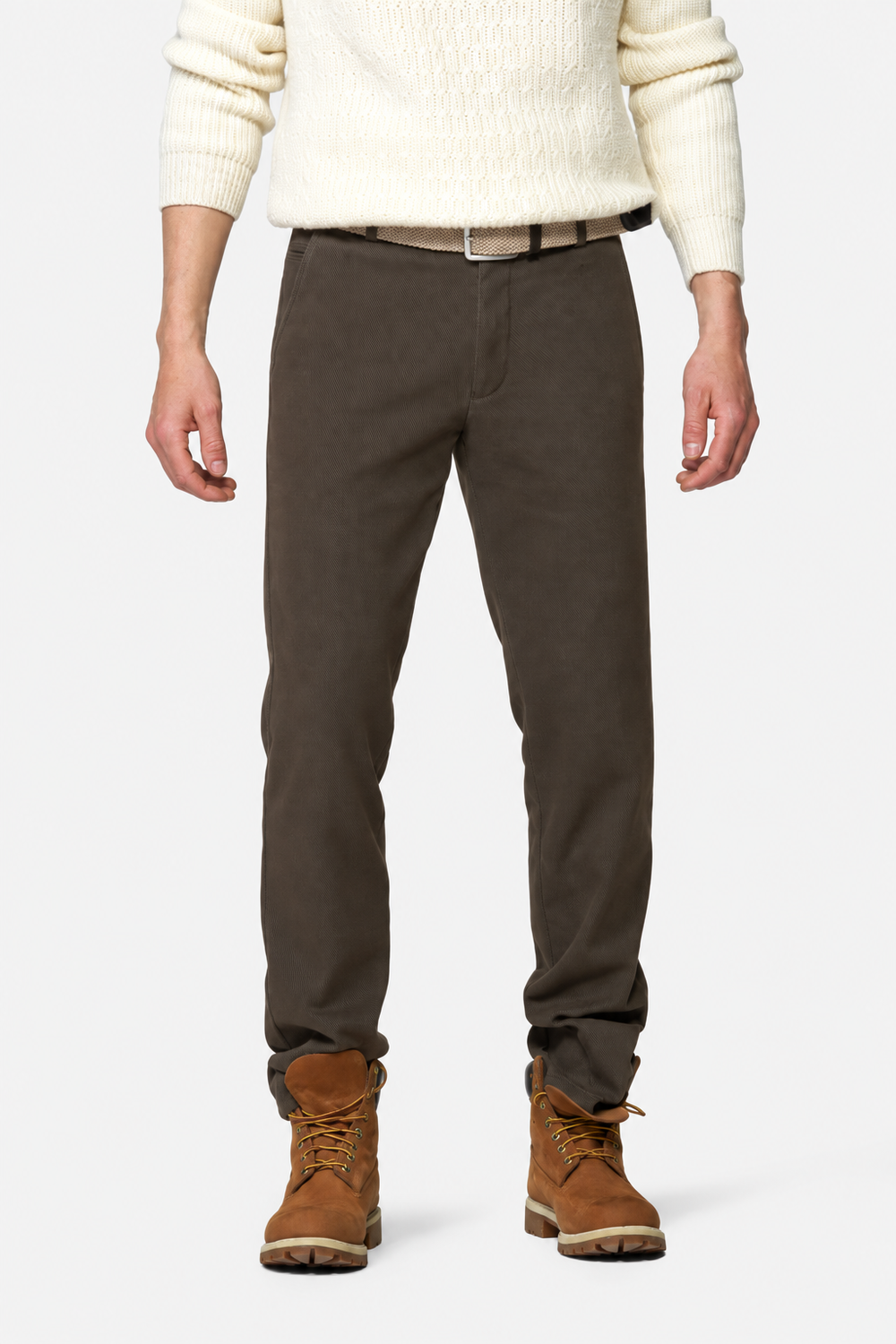 Meyer Bonn Chino – Bruin-60% katoen, 38% polyester, 2% Elastaan-HEREN BROEKEN-Bruin