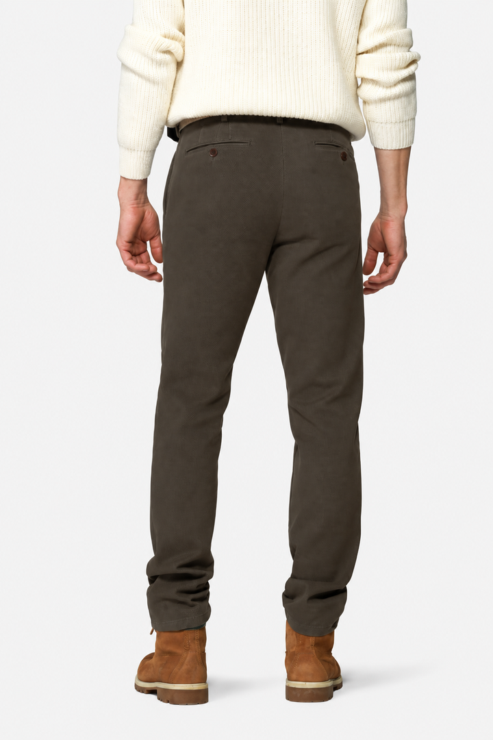 Meyer Bonn Chino – Bruin-60% katoen, 38% polyester, 2% Elastaan-HEREN BROEKEN-Bruin