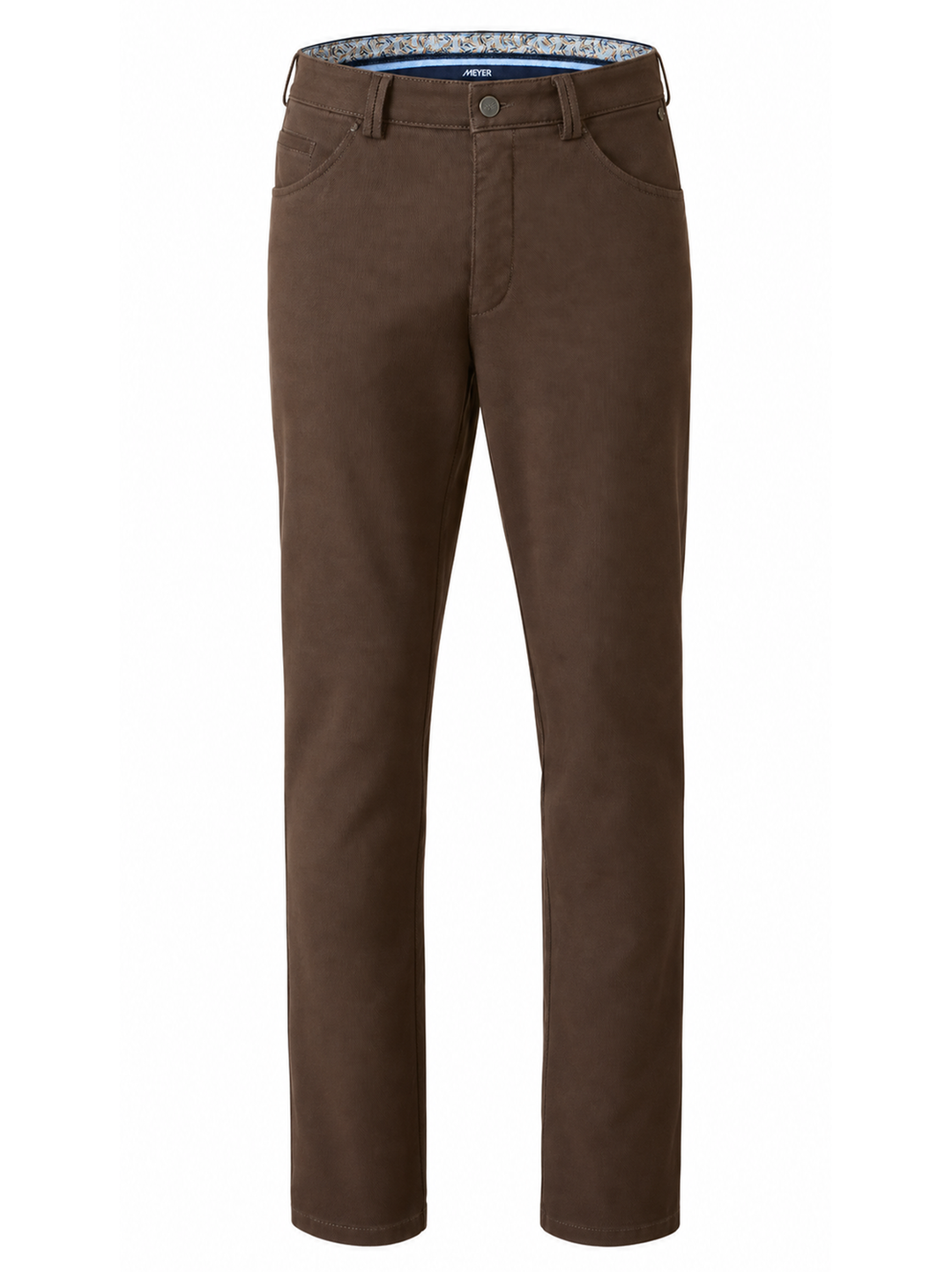 Meyer Bonn Chino – Bruin-60% katoen, 38% polyester, 2% Elastaan-HEREN BROEKEN-Bruin