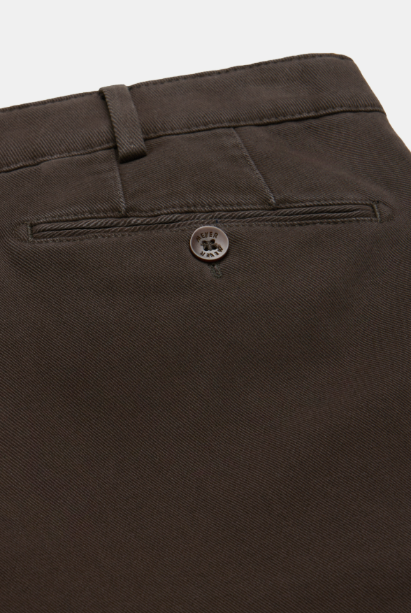 Meyer Bonn Chino – Bruin-60% katoen, 38% polyester, 2% Elastaan-HEREN BROEKEN-Bruin