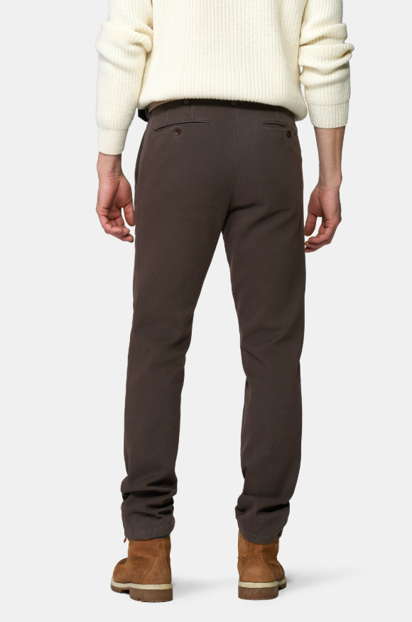 Meyer Bonn Chino – Bruin-60% katoen, 38% polyester, 2% Elastaan-HEREN BROEKEN-Bruin
