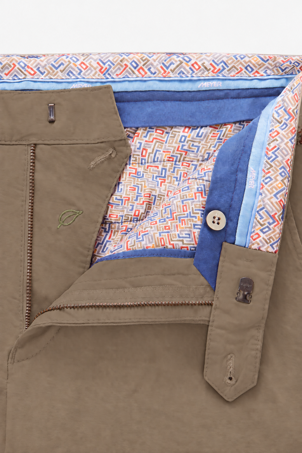 Meyer Bonn Chino – Bruin-78% katoen, 18% lyocell, 4% elastaan-HEREN BROEKEN-Bruin