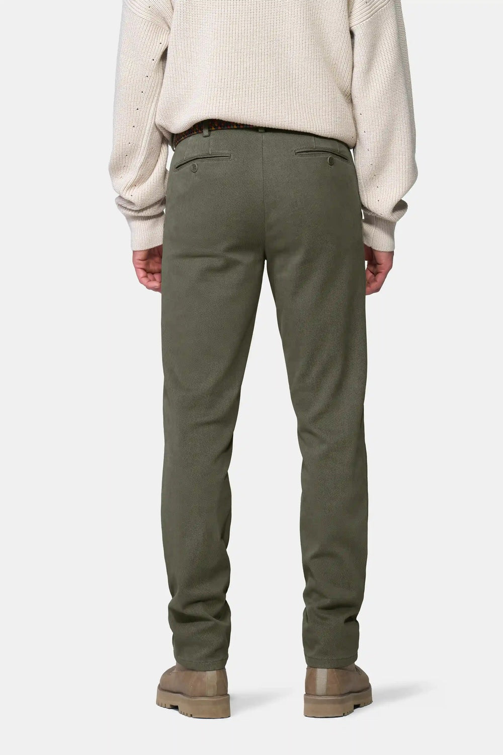 Meyer Bonn Chino – Groen-60% katoen, 38% polyester, 2% Elastaan-HEREN BROEKEN-Groen