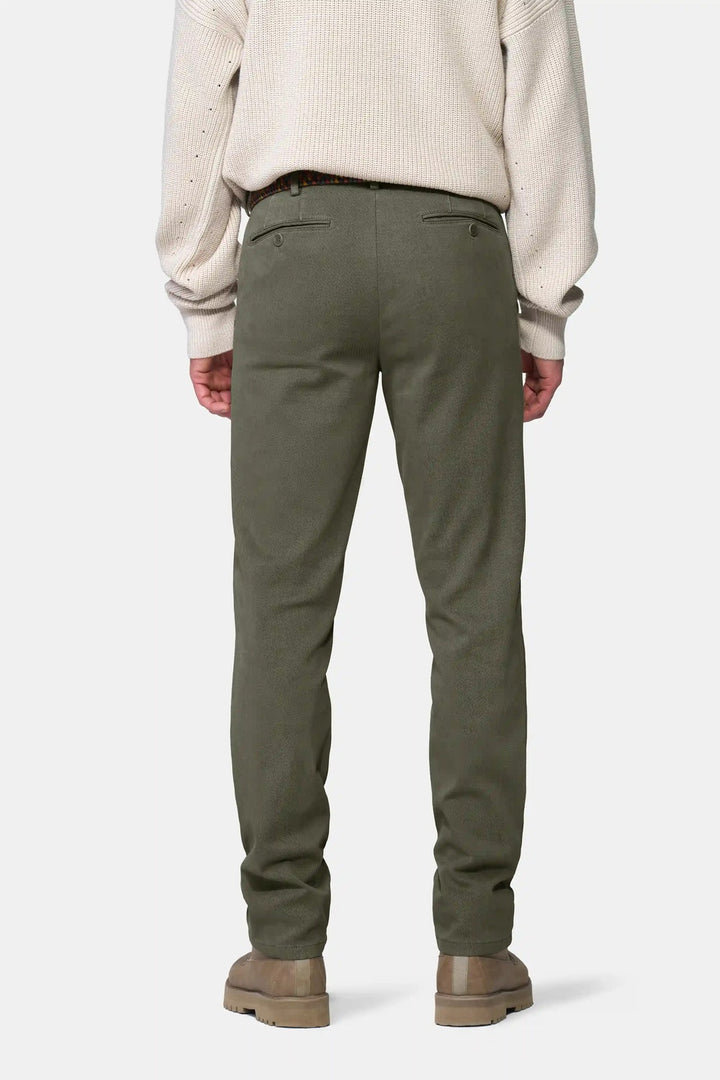 Meyer Bonn Chino – Groen-60% katoen, 38% polyester, 2% Elastaan-HEREN BROEKEN-Groen