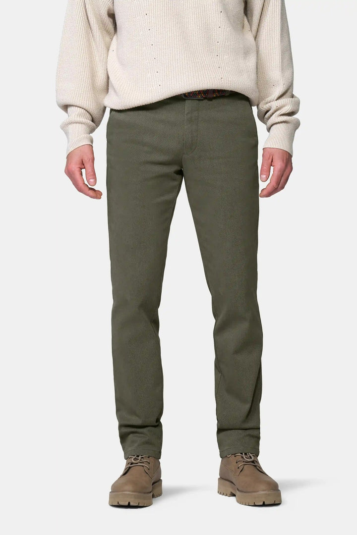 Meyer Bonn Chino – Groen-60% katoen, 38% polyester, 2% Elastaan-HEREN BROEKEN-Groen