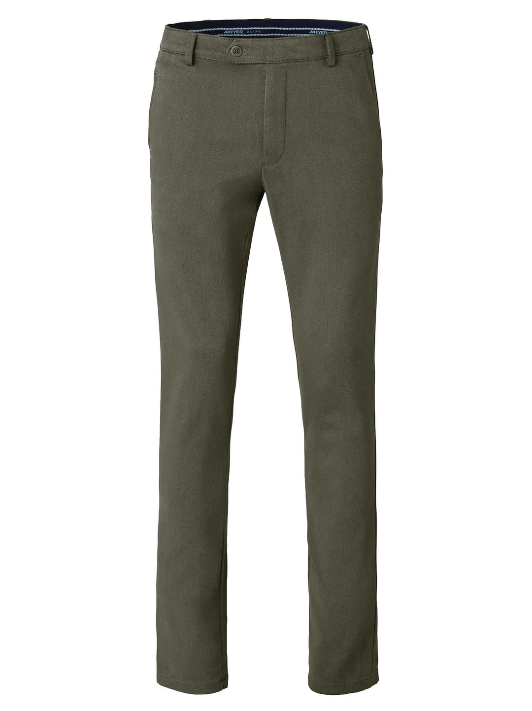 Meyer Bonn Chino – Groen-60% katoen, 38% polyester, 2% Elastaan-HEREN BROEKEN-Groen