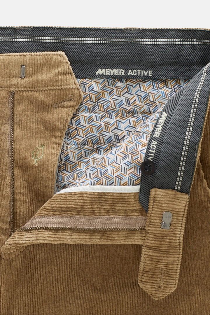 Meyer Bonn Corduroy Chino – Bruin-98% katoen, 2% elasthaan-HEREN BROEKEN-Bruin
