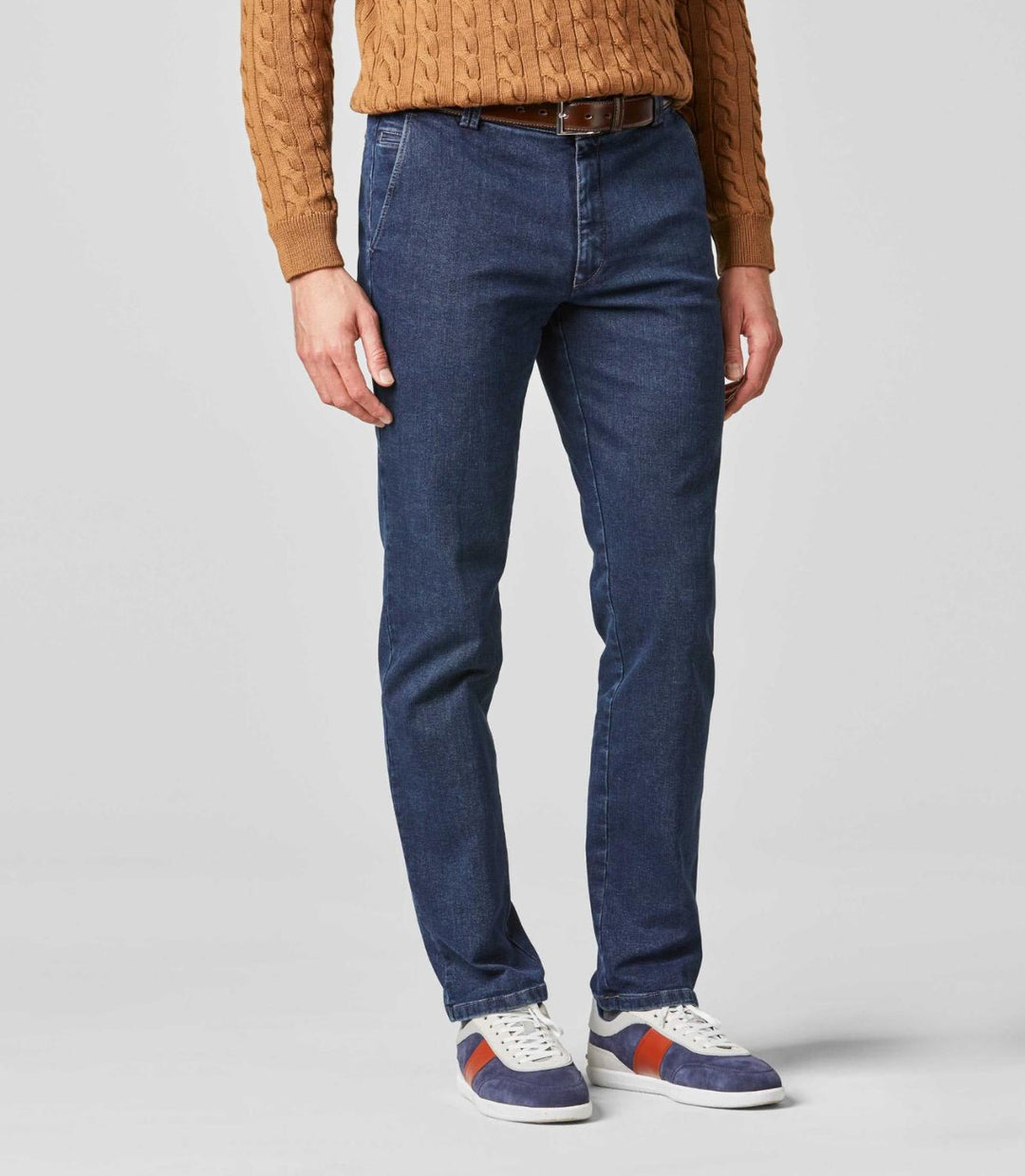 Meyer BONN pantalon jeans-98% katoen, 2% elasthaan-HEREN BROEKEN-Blauw