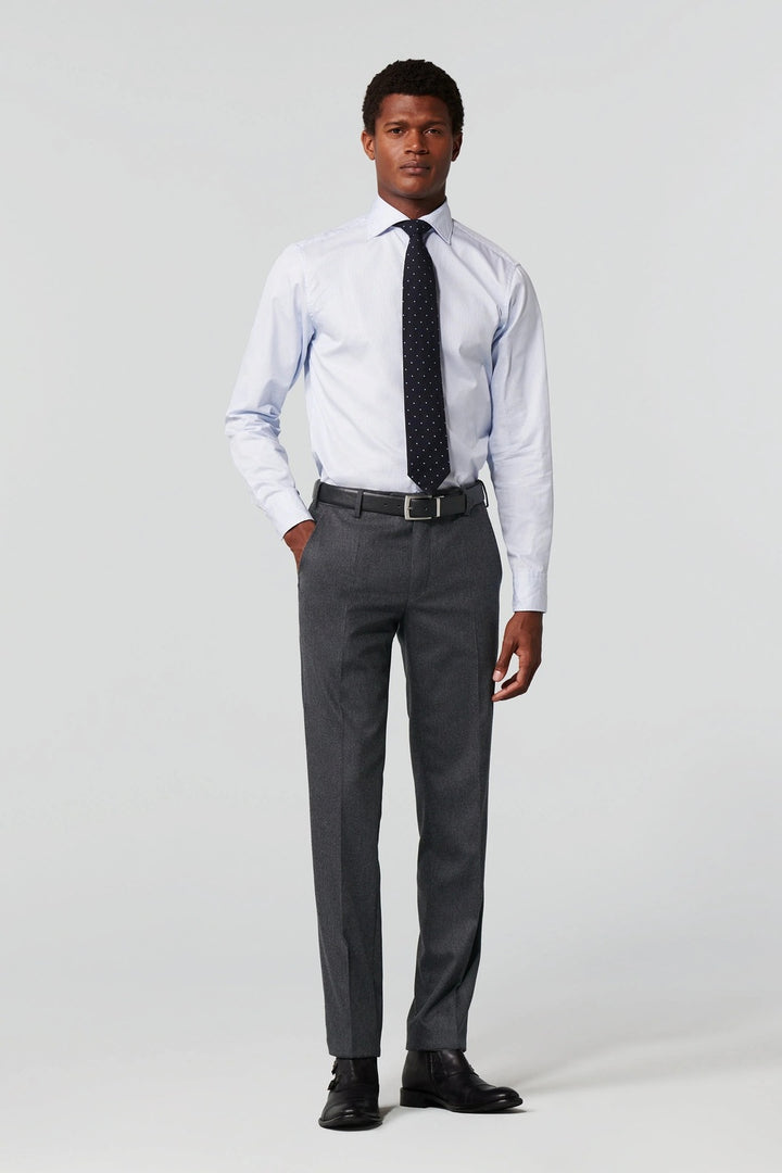 Meyer Bonn Ultimate Flannel Chino – Grijs-98% wol, 2% elastaan-HEREN BROEKEN-Grijs