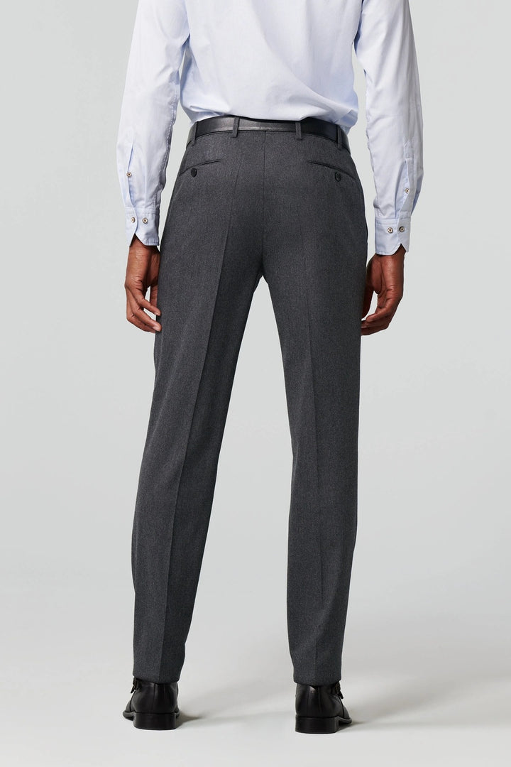 Meyer Bonn Ultimate Flannel Chino – Grijs-98% wol, 2% elastaan-HEREN BROEKEN-Grijs