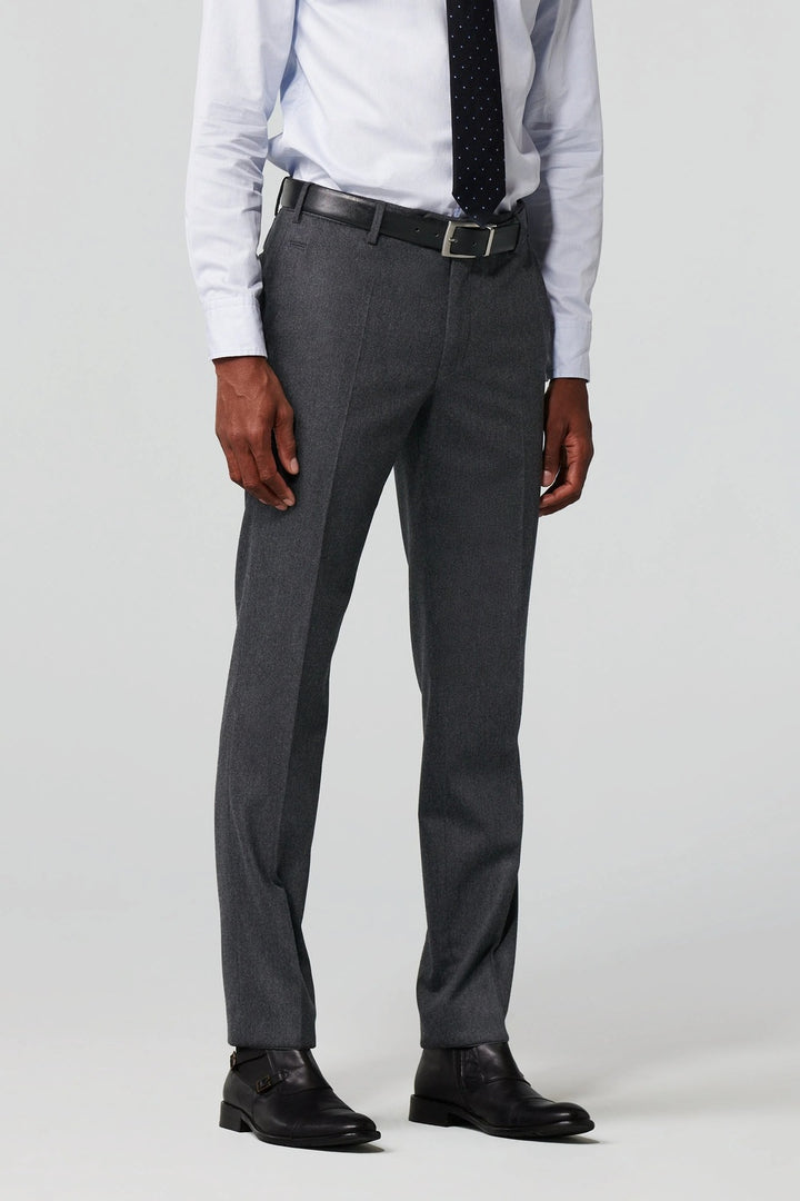 Meyer Bonn Ultimate Flannel Chino – Grijs-98% wol, 2% elastaan-HEREN BROEKEN-Grijs