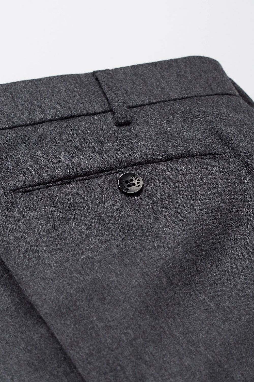 Meyer Bonn Ultimate Flannel Chino – Grijs-98% wol, 2% elastaan-HEREN BROEKEN-Grijs