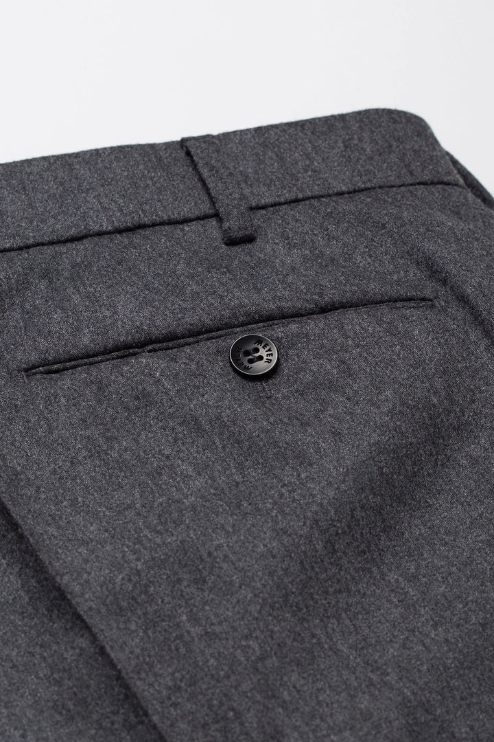 Meyer Bonn Ultimate Flannel Chino – Grijs-98% wol, 2% elastaan-HEREN BROEKEN-Grijs