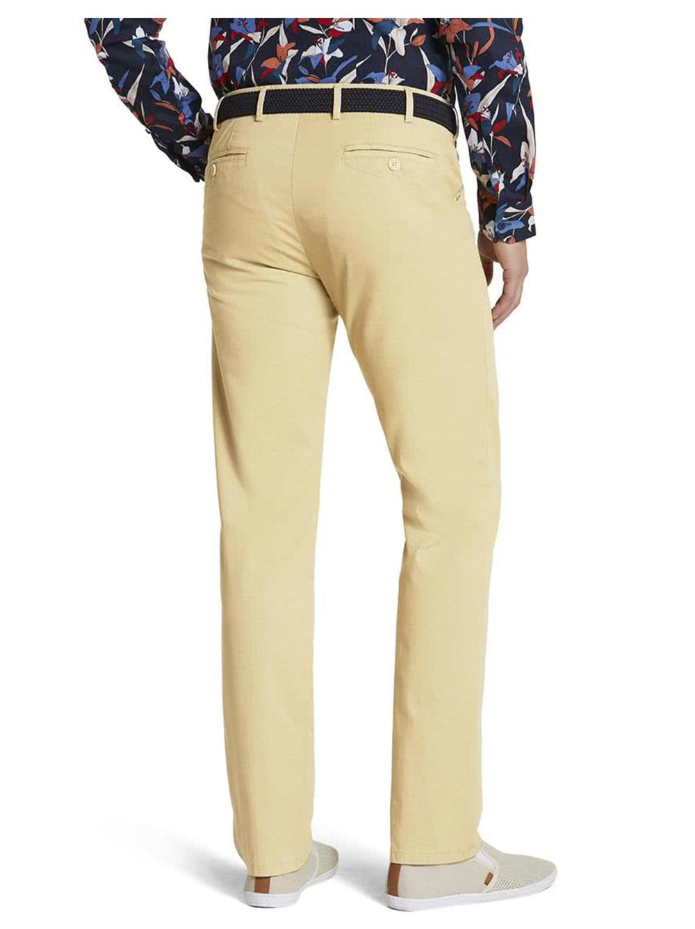Meyer Chicago chino-97% katoen, 3% elasthaan-HEREN BROEKEN-Geel