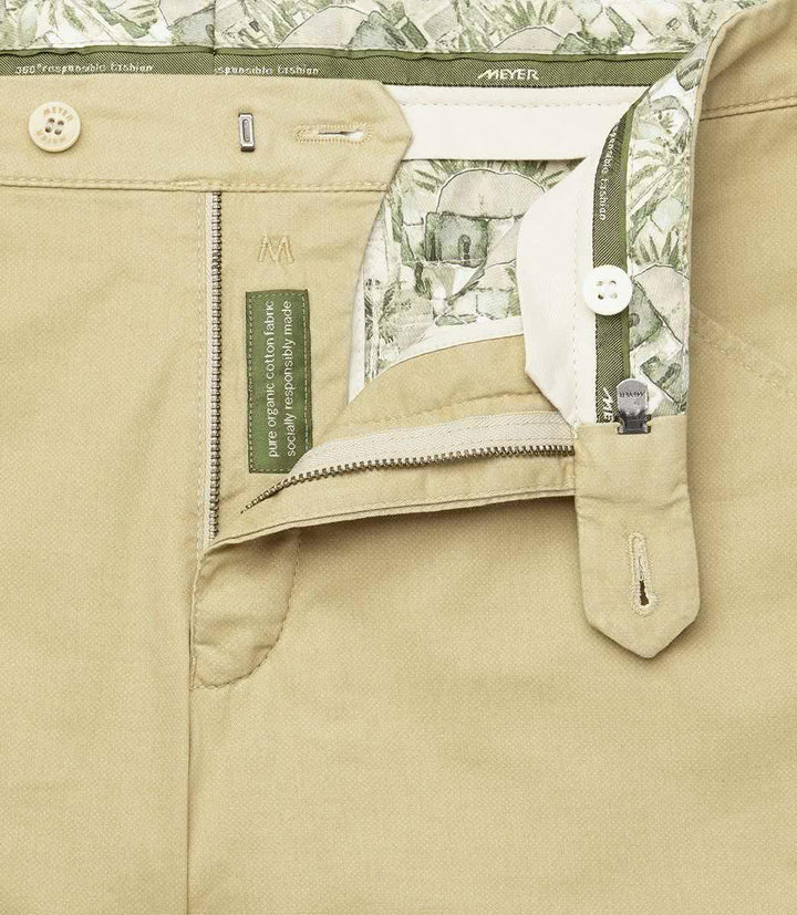 Meyer Chicago chino-97% katoen, 3% elasthaan-HEREN BROEKEN-Geel